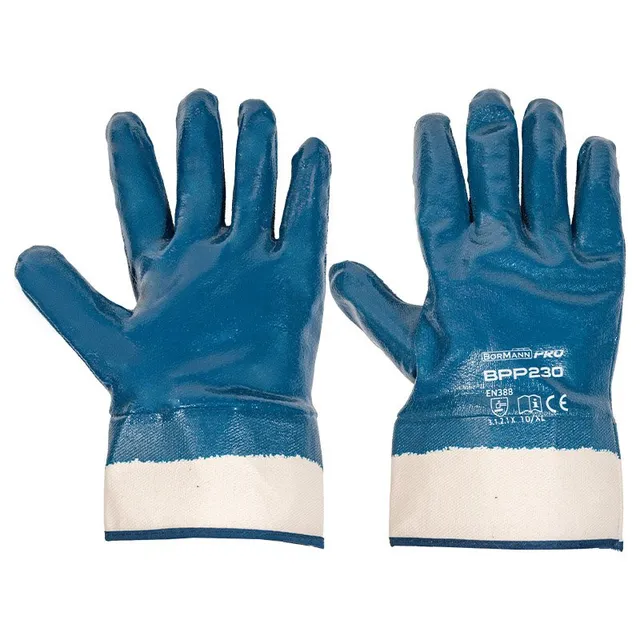Bormann guanti lavoro nitrile completo taglia 10 XL