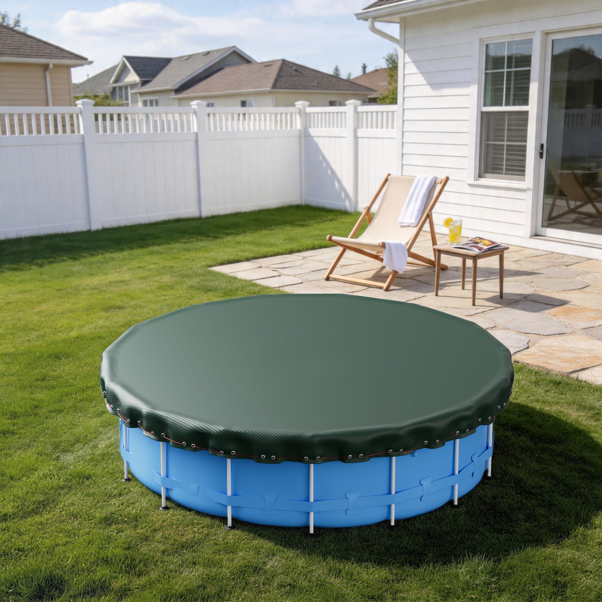 Wiltec Telo Copertura Piscina Rotonda 520 cm 2in1