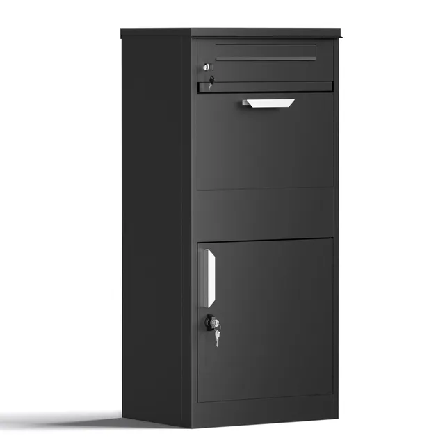 XPOtool Cassetta Postale per Pacchi Nera 112x50x37 cm con Serratura