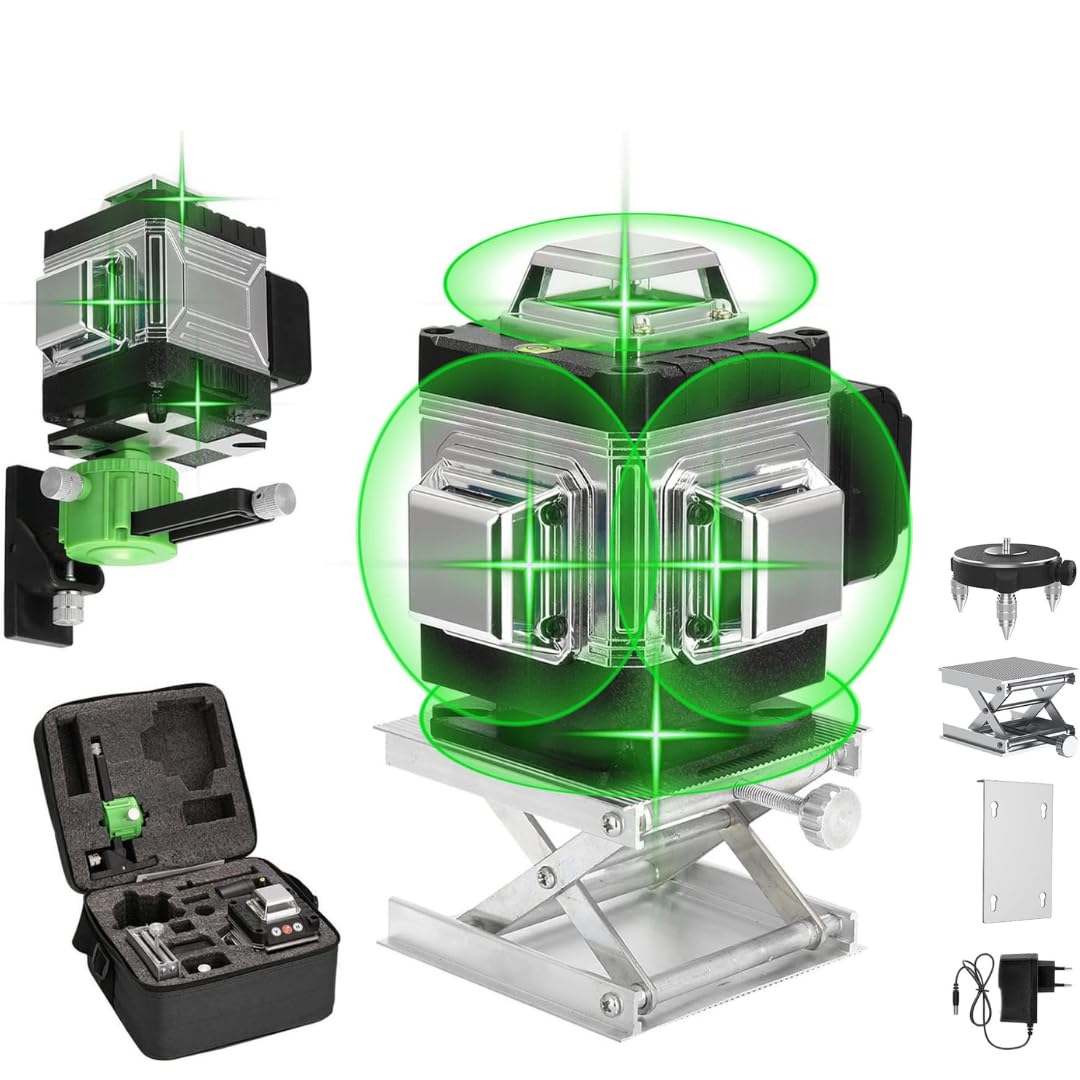 DE ROSA SHOP Livella Laser 4D 16 Linee 360° con Treppiede