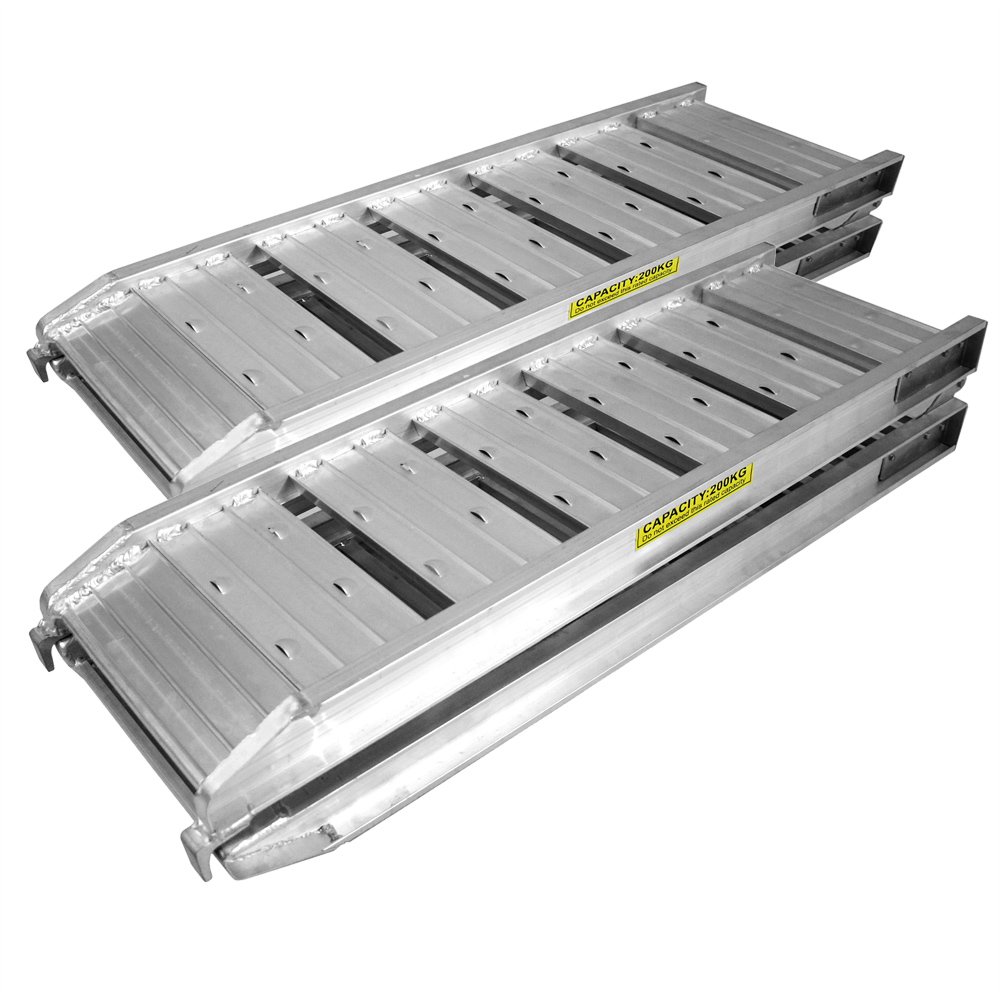 Wiltec rampe carico pieghevoli alluminio 182cm 400kg