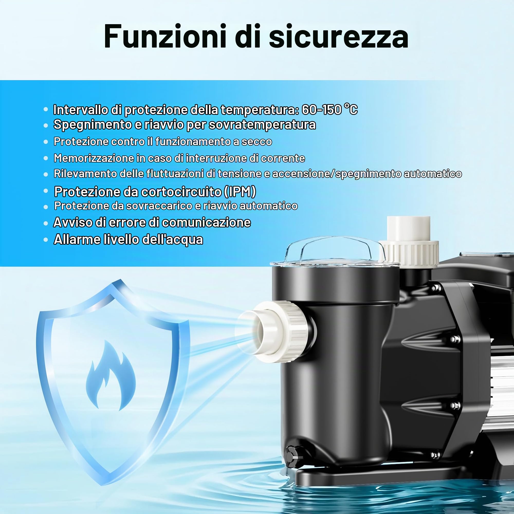 XPOtool Pompa Piscina 1500W 33600 l/h 18m 3 Velocita