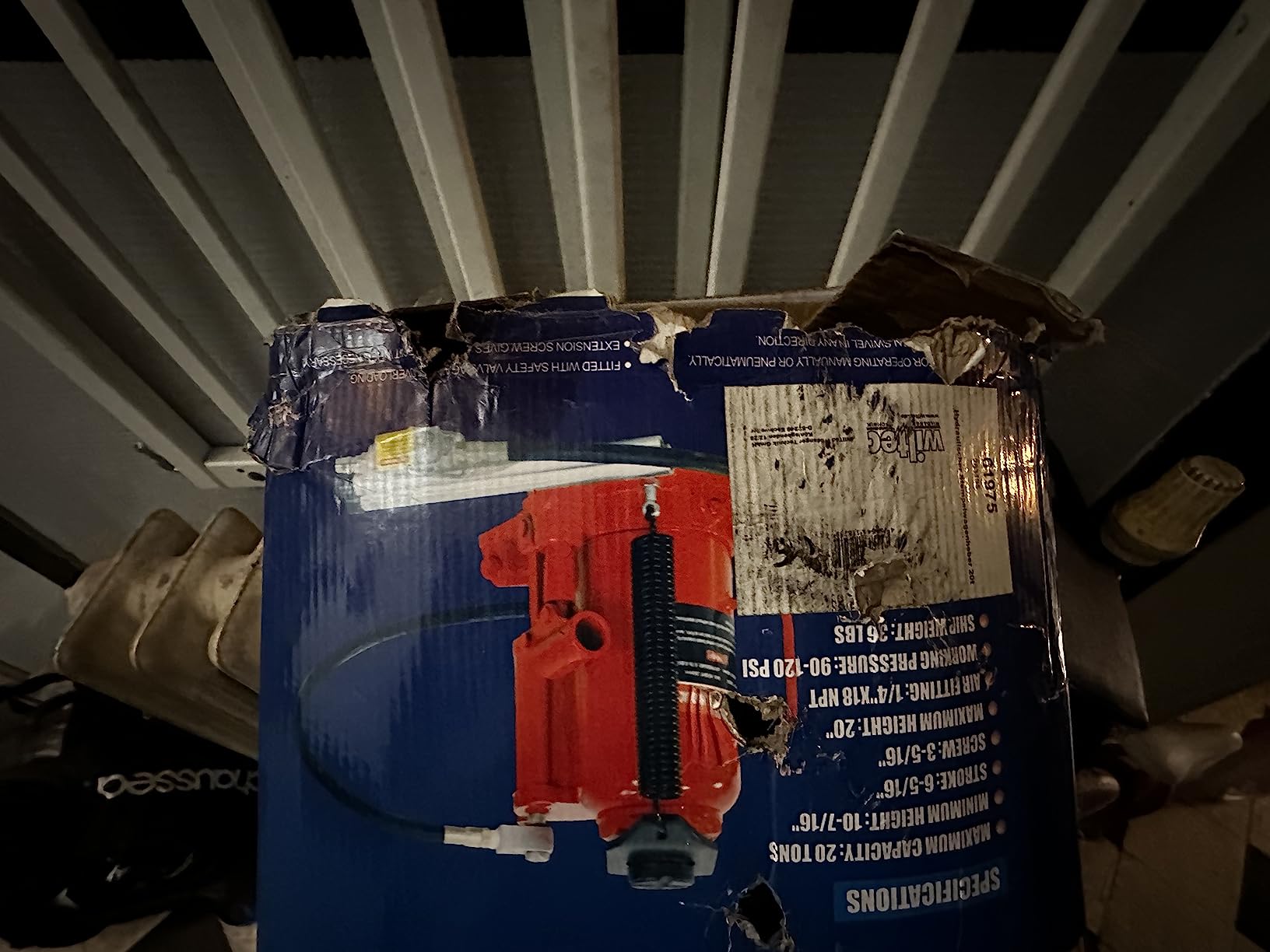 Wiltec Martinetto Bottiglia 20t 260-510 mm Acciaio