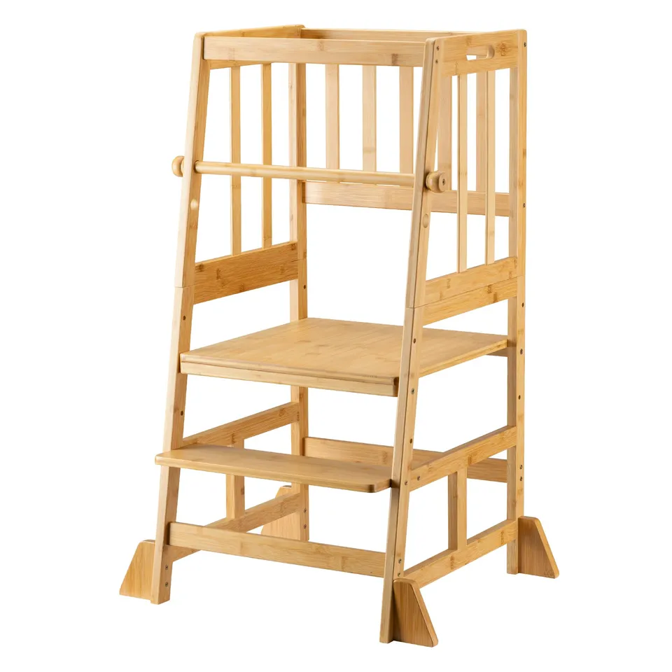 Wiltec torre apprendimento bambini bambù 90 cm