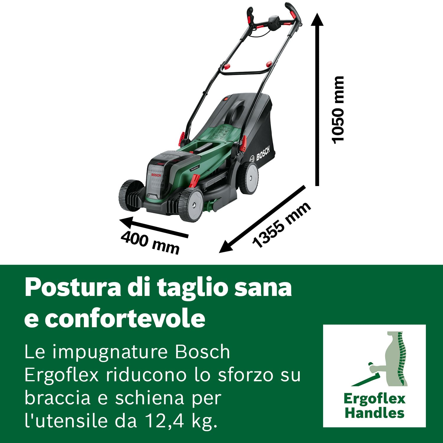 Bosch UniversalRotak 2x18V-37-550 tagliaerba batteria 2x4,0 Ah
