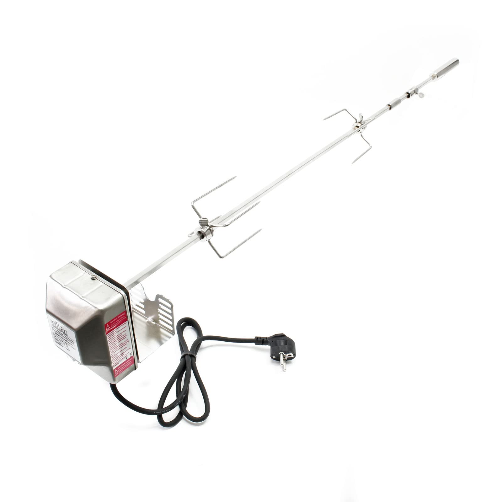 Wiltec Forchettoni Fermacarne Spiedo Ø 5-11 mm Acciaio Cromato