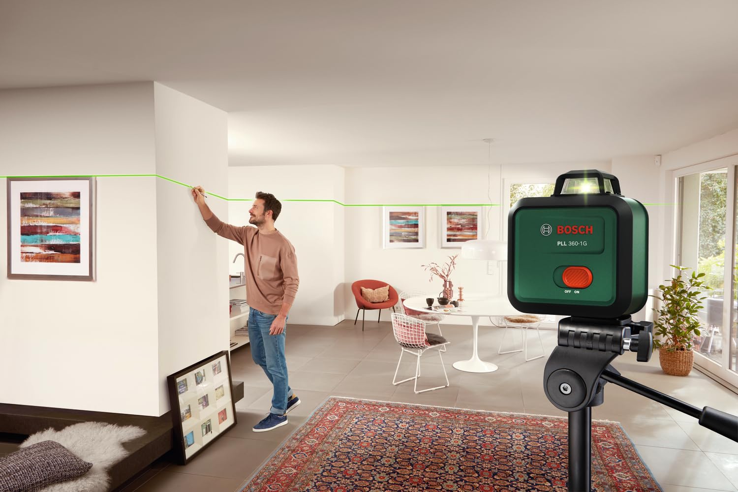 Bosch PLL 360-1G livella laser verde 360°