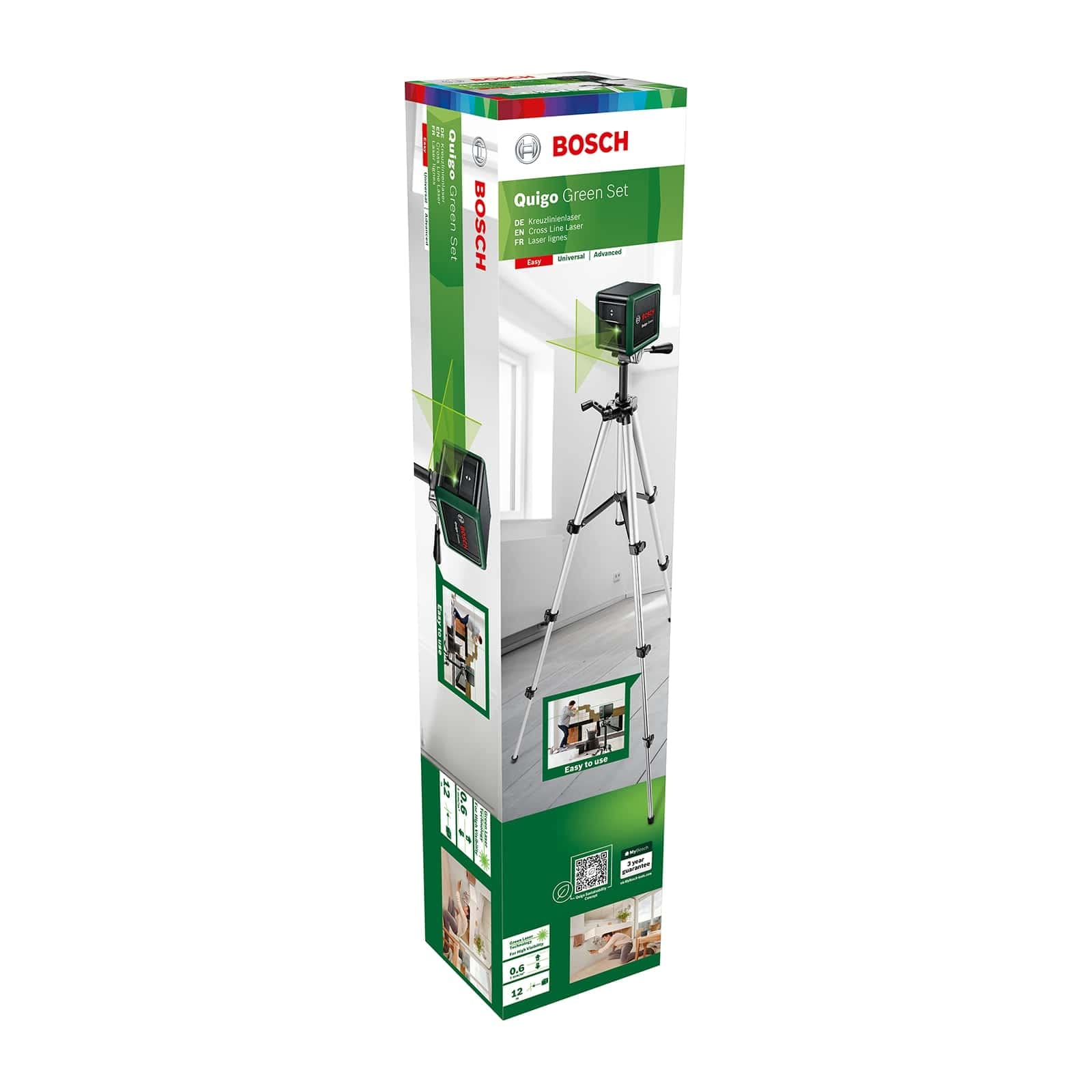Bosch Quigo Green Livella Laser con treppiede