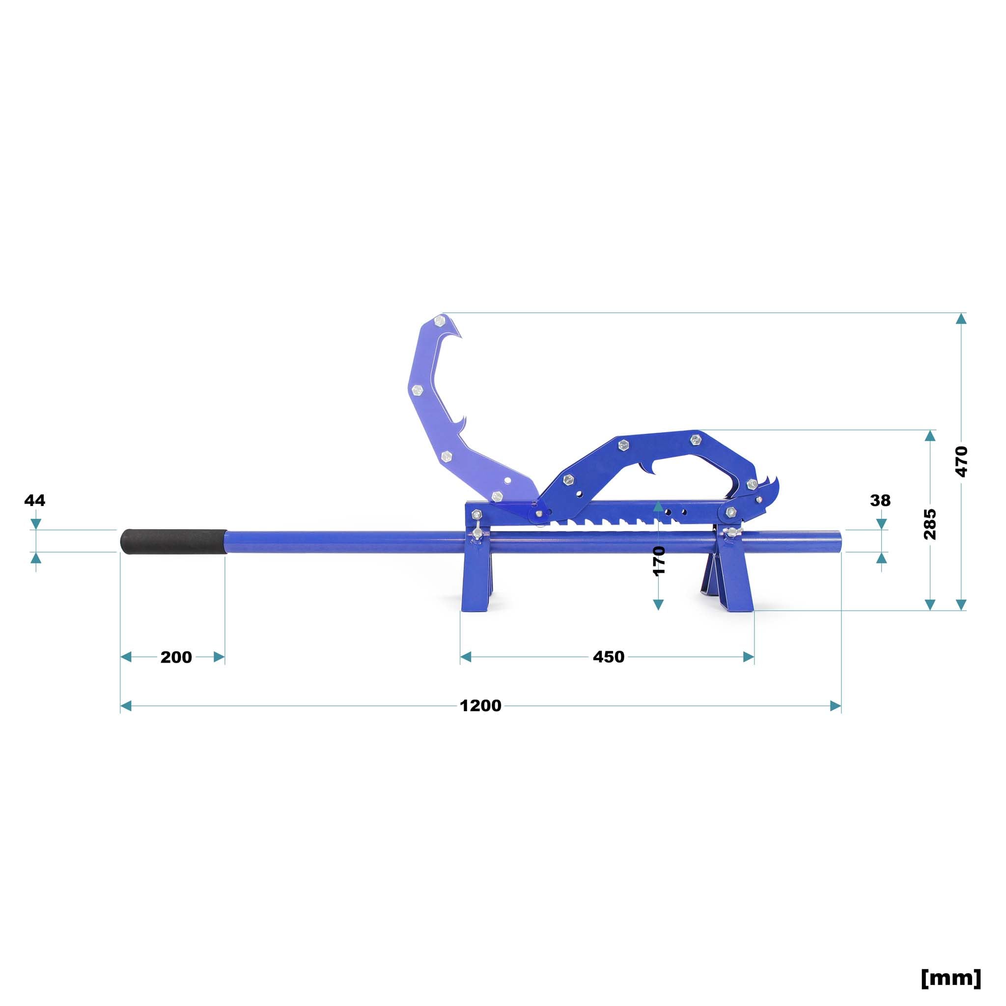 Wiltec XPOtool 5in1 leva giratronchi 120 cm acciaio 50 cm