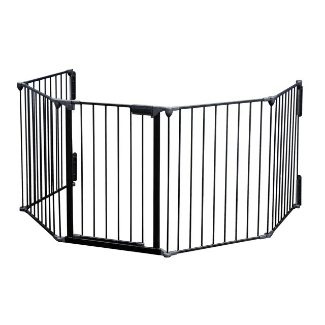 Wiltec Cancelletto Camino Nero 5 elementi 310 cm
