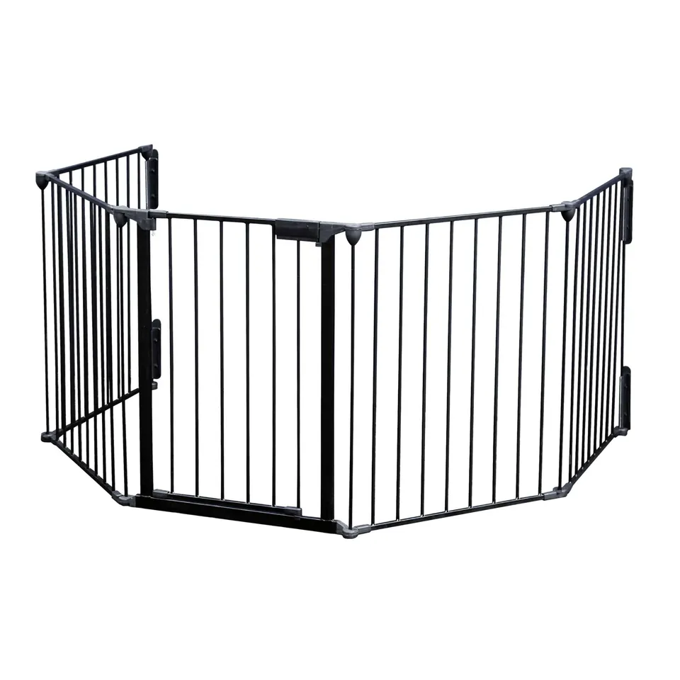 Wiltec Cancelletto Camino Nero 5 elementi 310 cm