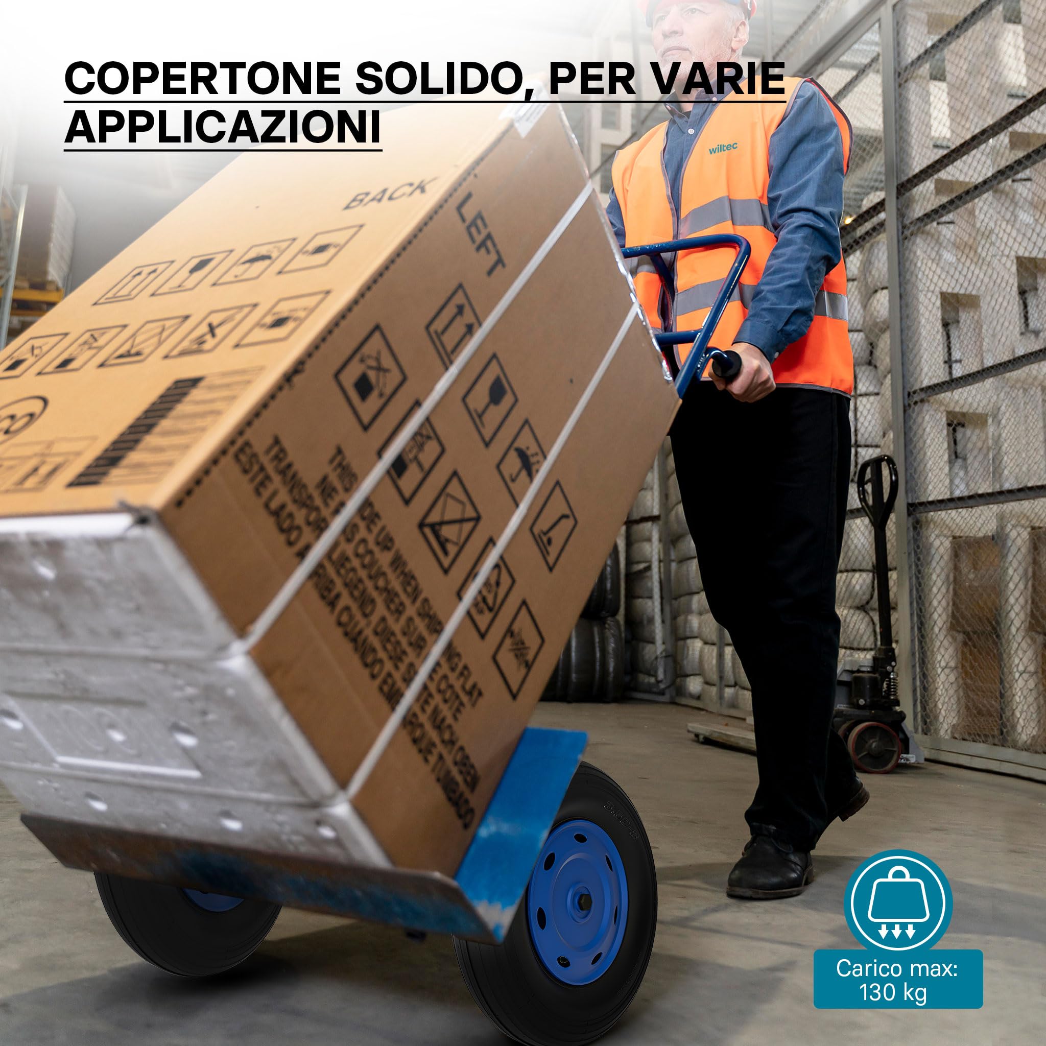 Wiltec copertone carriola 3.50-8 350x100 mm gomma