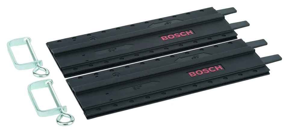 Bosch Binario Guida Plastica 2x350 mm Morsetti Tagli 90° 45°