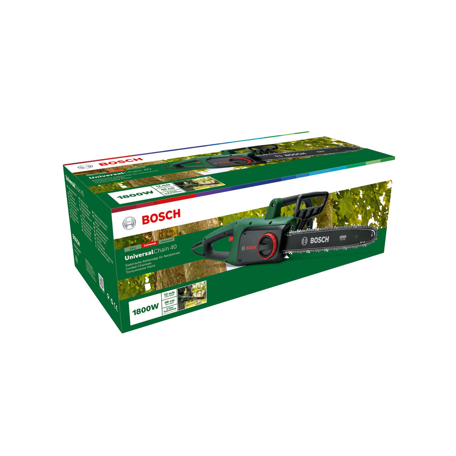 Bosch UniversalChain 40 motosega elettrica 40 cm con olio 1800 W
