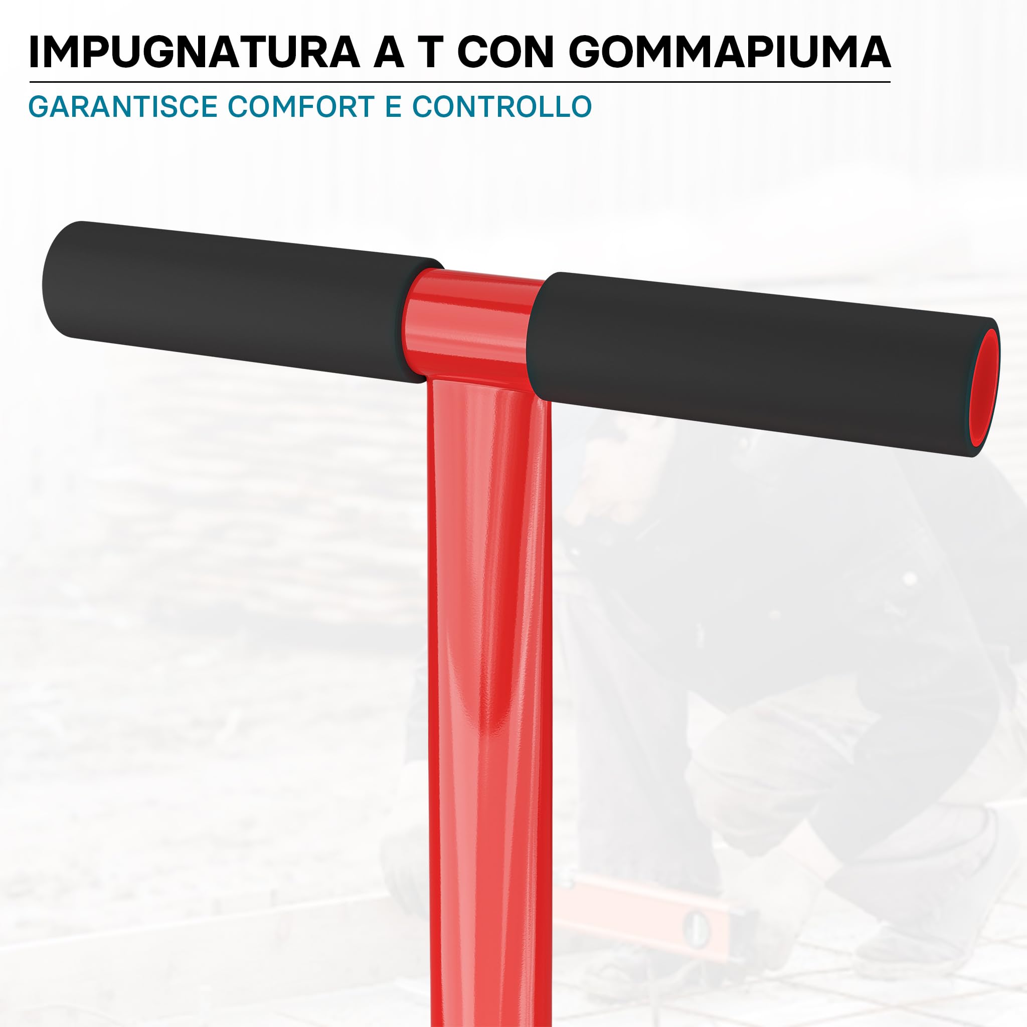 Wiltec Costipatore Manuale 11,5 kg Piastra 20x20 cm Acciaio