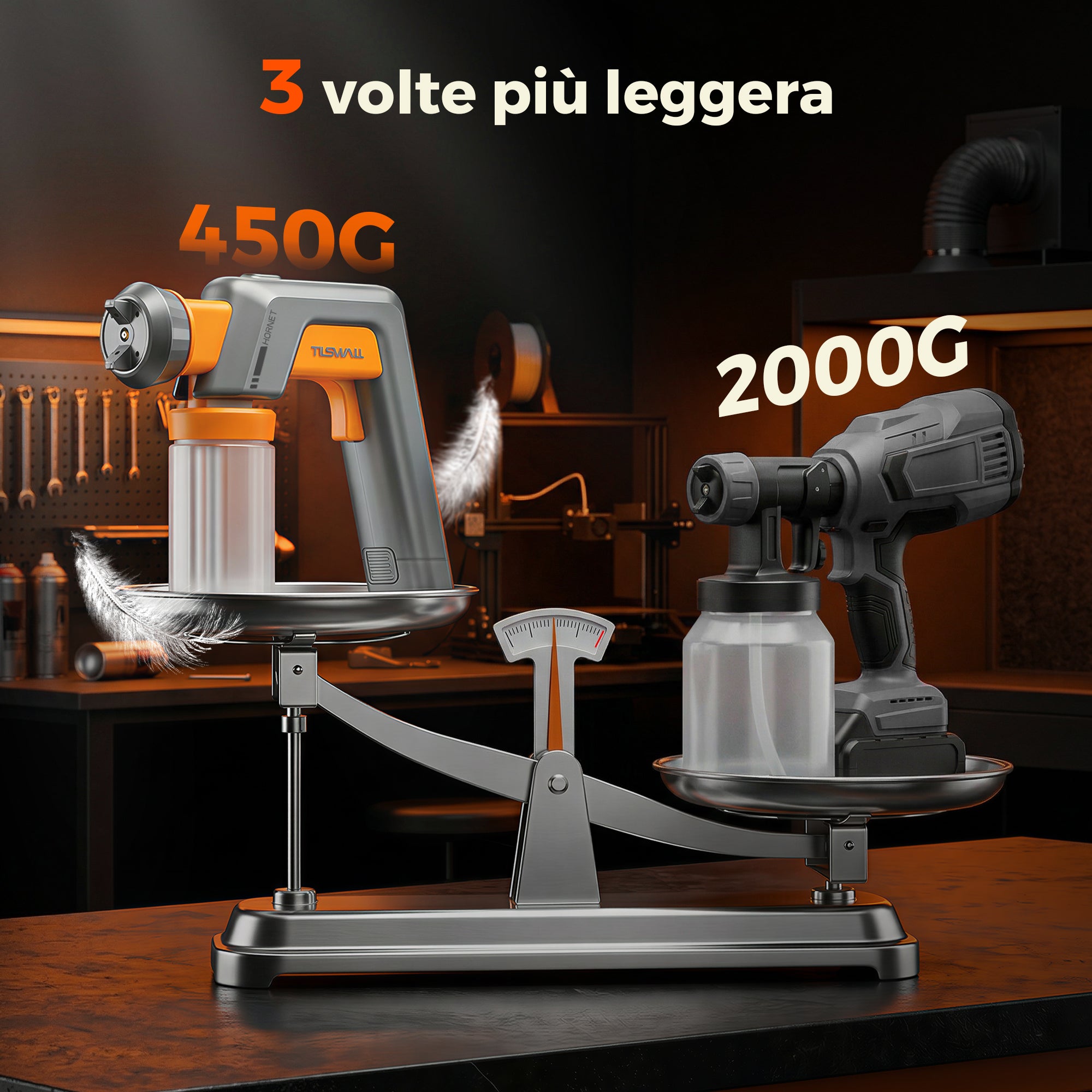 Tilswall Hornet Pistola a Spruzzo a Batteria per Maker 450 g