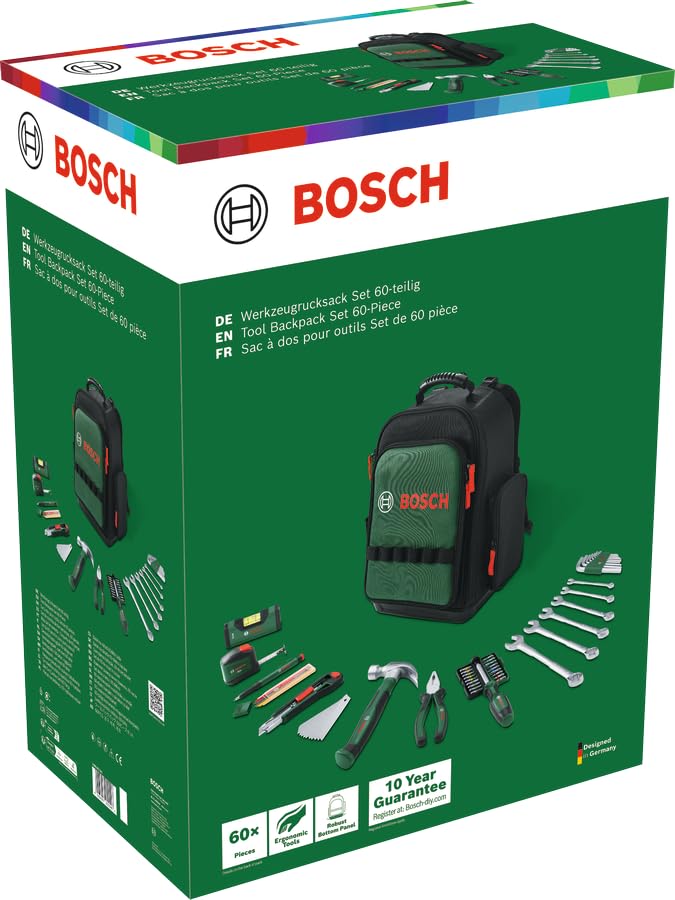 Bosch Set attrezzi zaino 60 pezzi backpack