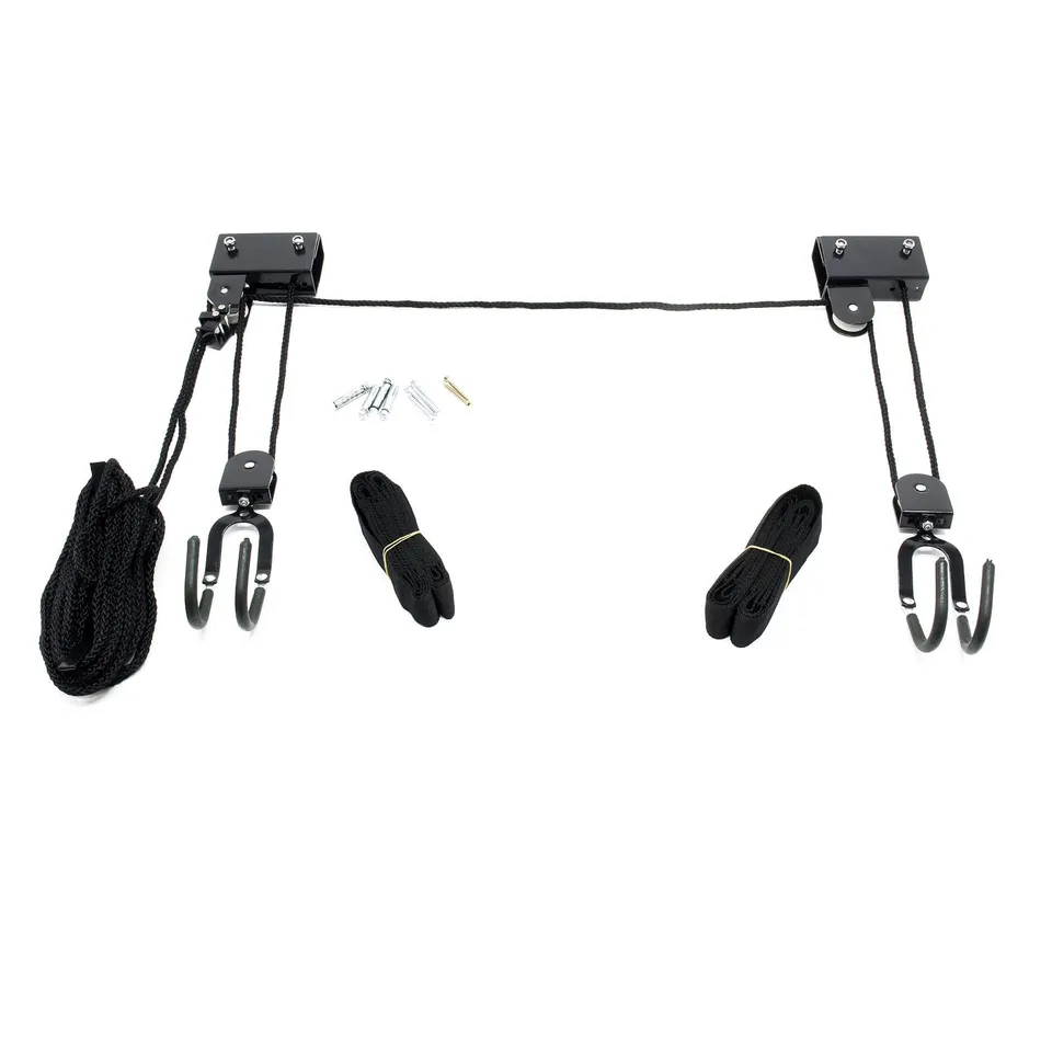 Wiltec Sollevatore soffitto bici kayak 45 kg carrucola