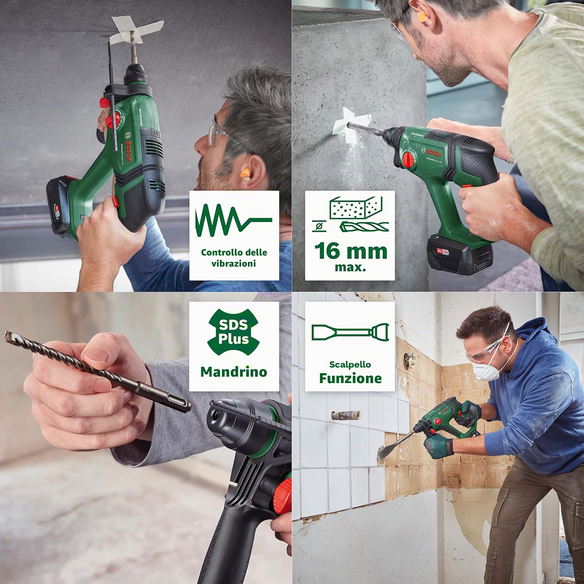 Bosch UniversalHammer 18V martello perforatore SDS Plus corpo solo