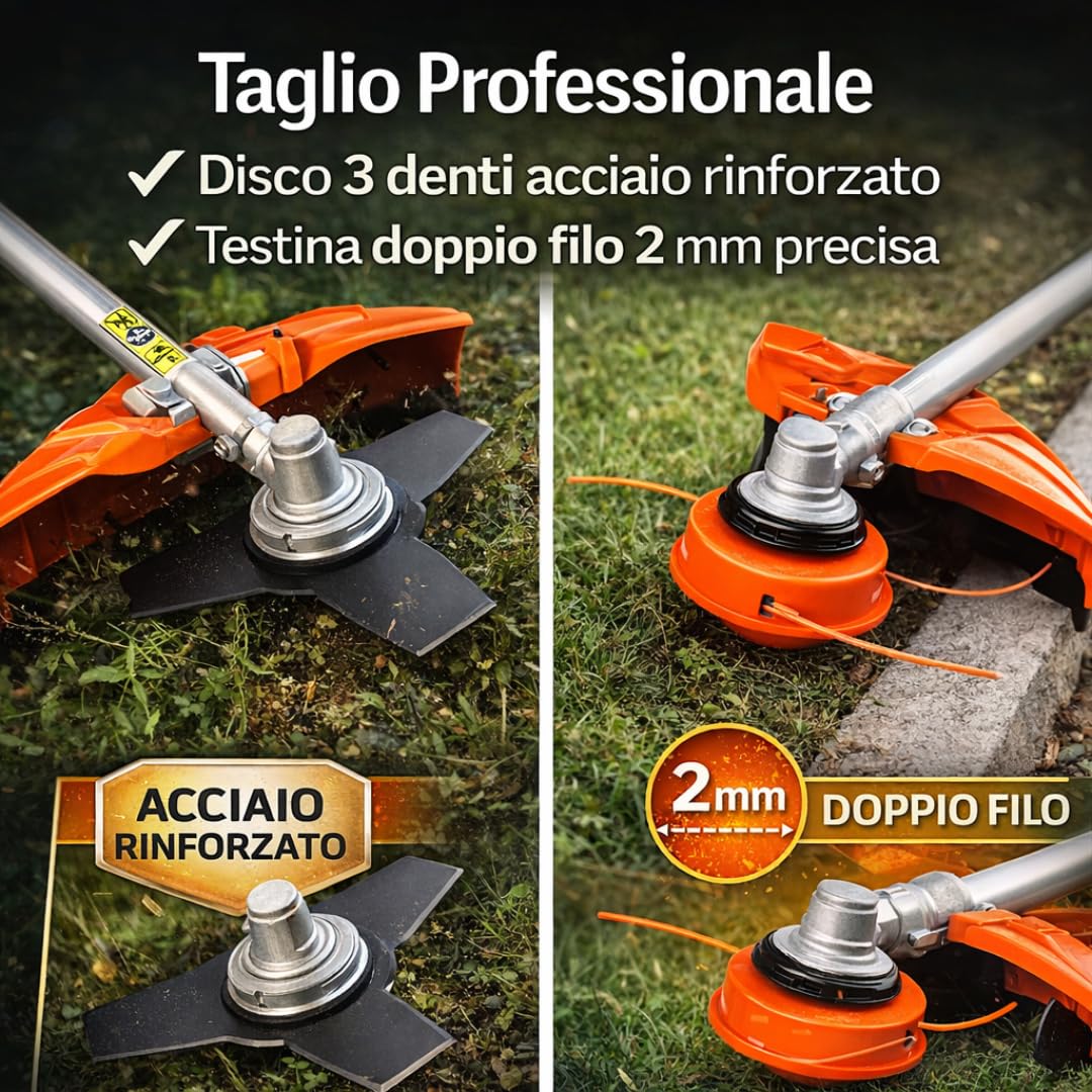 De Rosa Shop Decespugliatore a Scoppio 52cc 2 in 1
