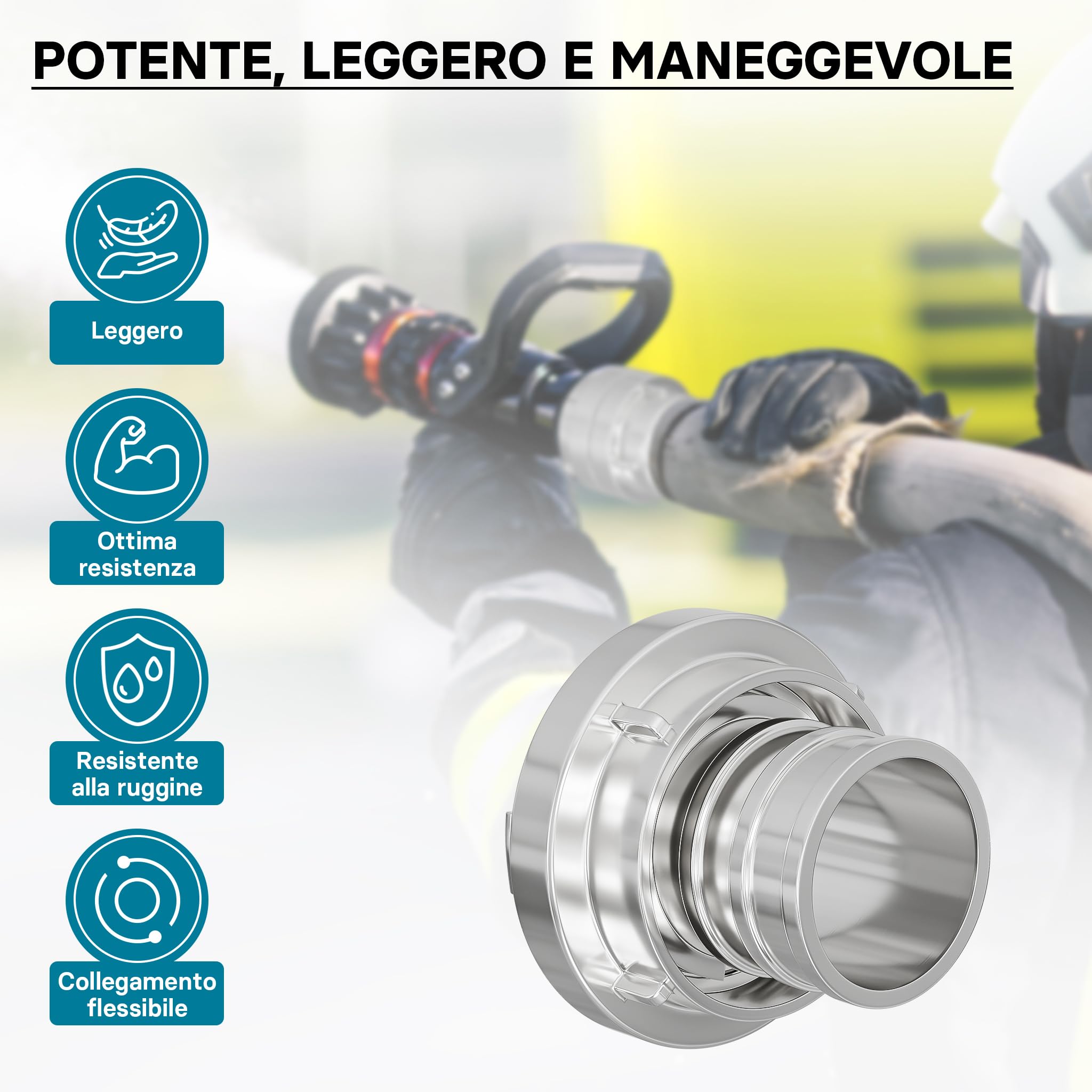 Wiltec Raccordo Storz B 75 mm tubo alluminio