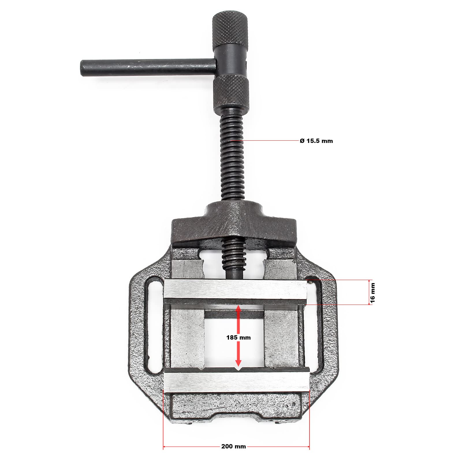 Wiltec Morsa Macchina 200 mm ganasce 185 mm