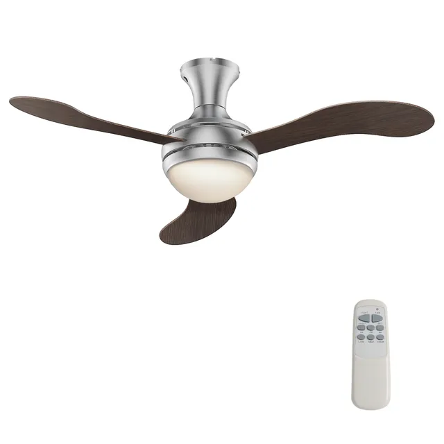 Wiltec Ventilatore da soffitto 130 cm 55W 3 pale con luce