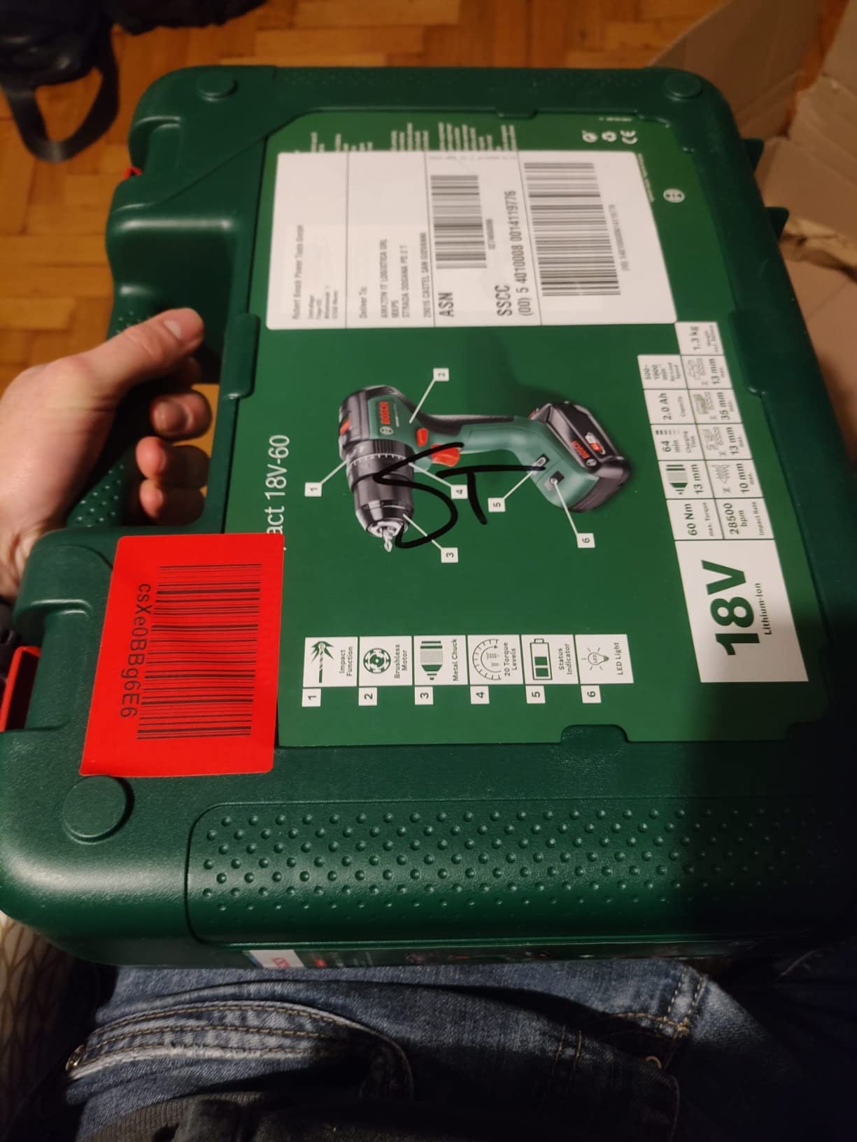 Bosch UniversalImpact 18V-60 Trapano Batteria 2,0Ah Valigetta