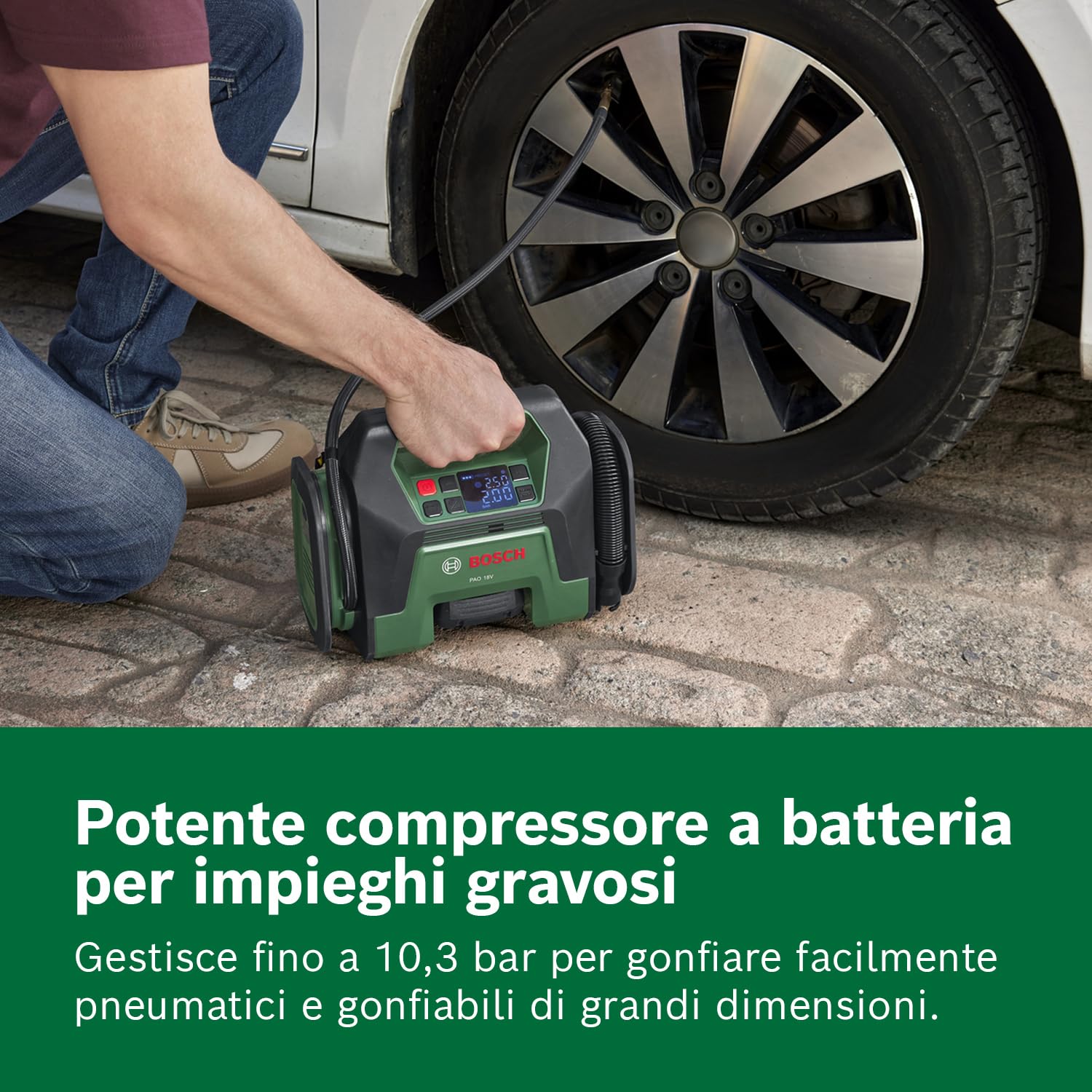 Bosch PAO 18V Compressore Aria Batteria 10,3 bar