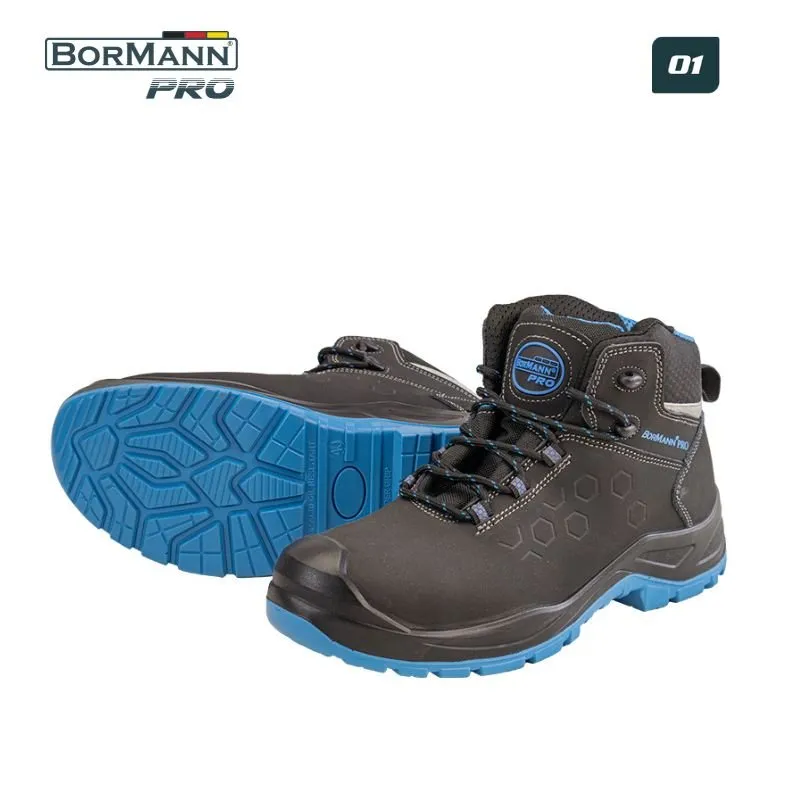 Bormann Madera scarpe lavoro pelle nabuk nere 42