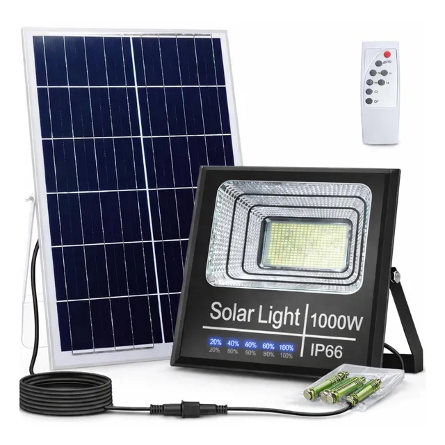 De Rosa Shop faro solare LED 1000W esterno telecomando IP67
