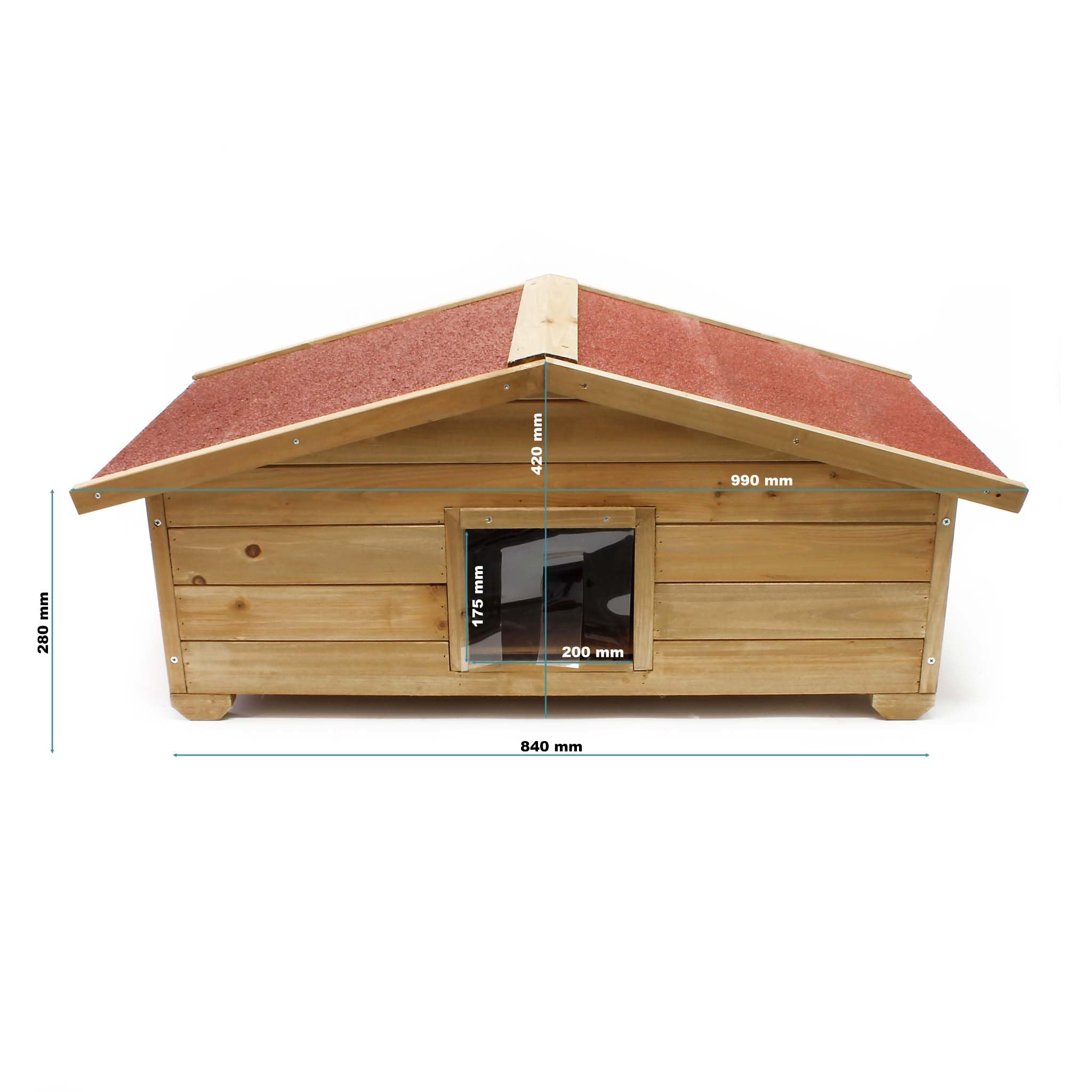 Wiltec Casetta 99x52x42 cm Cuccia Gatto Esterno Isolata