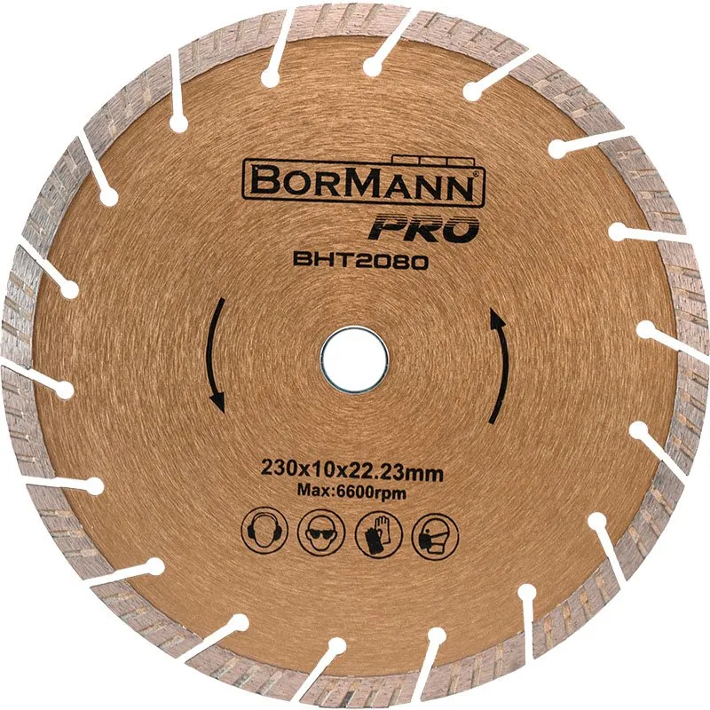 Bormann disco diamantato turbo 230mm per cemento granito