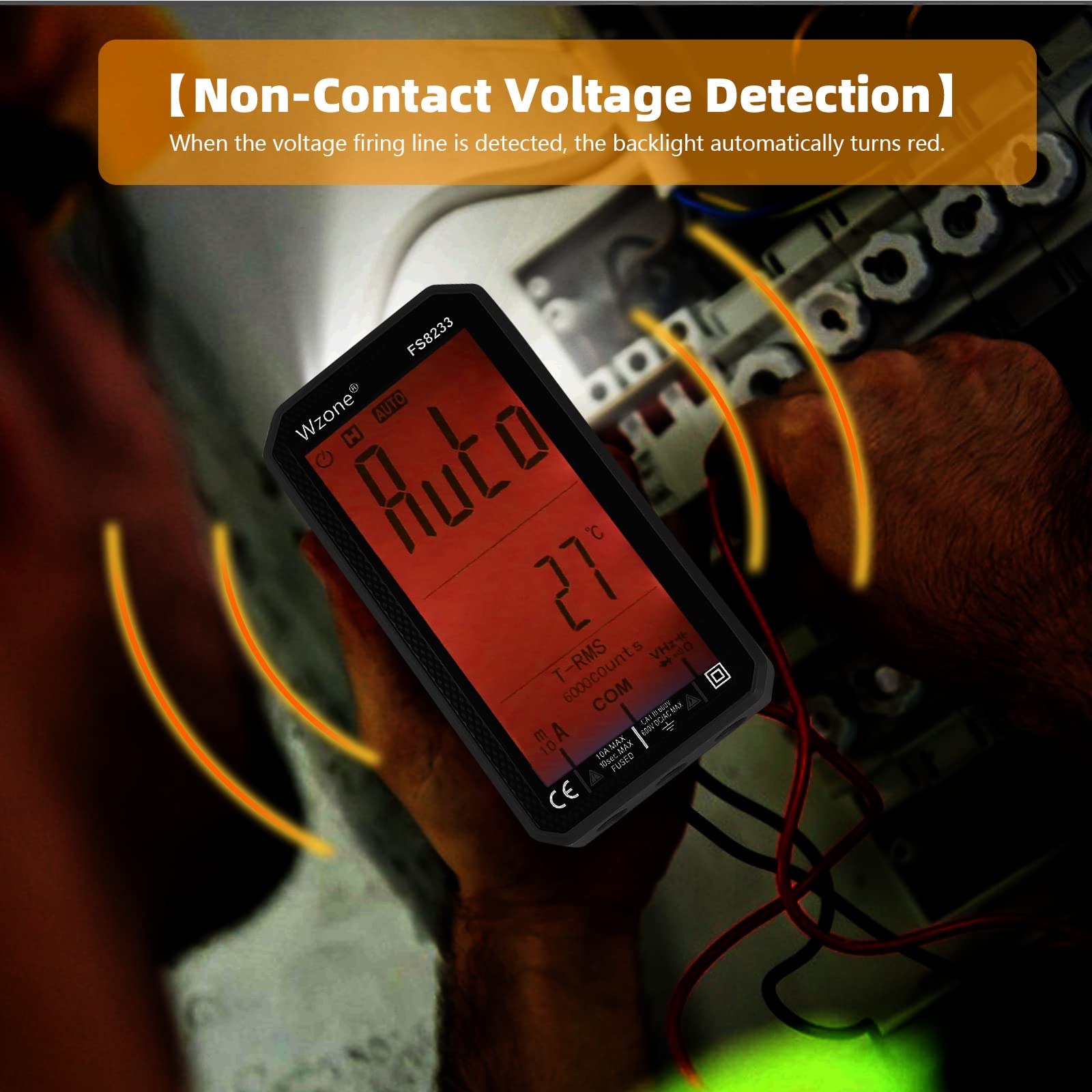 Wzone Multimetro digitale tester elettrico con NCV