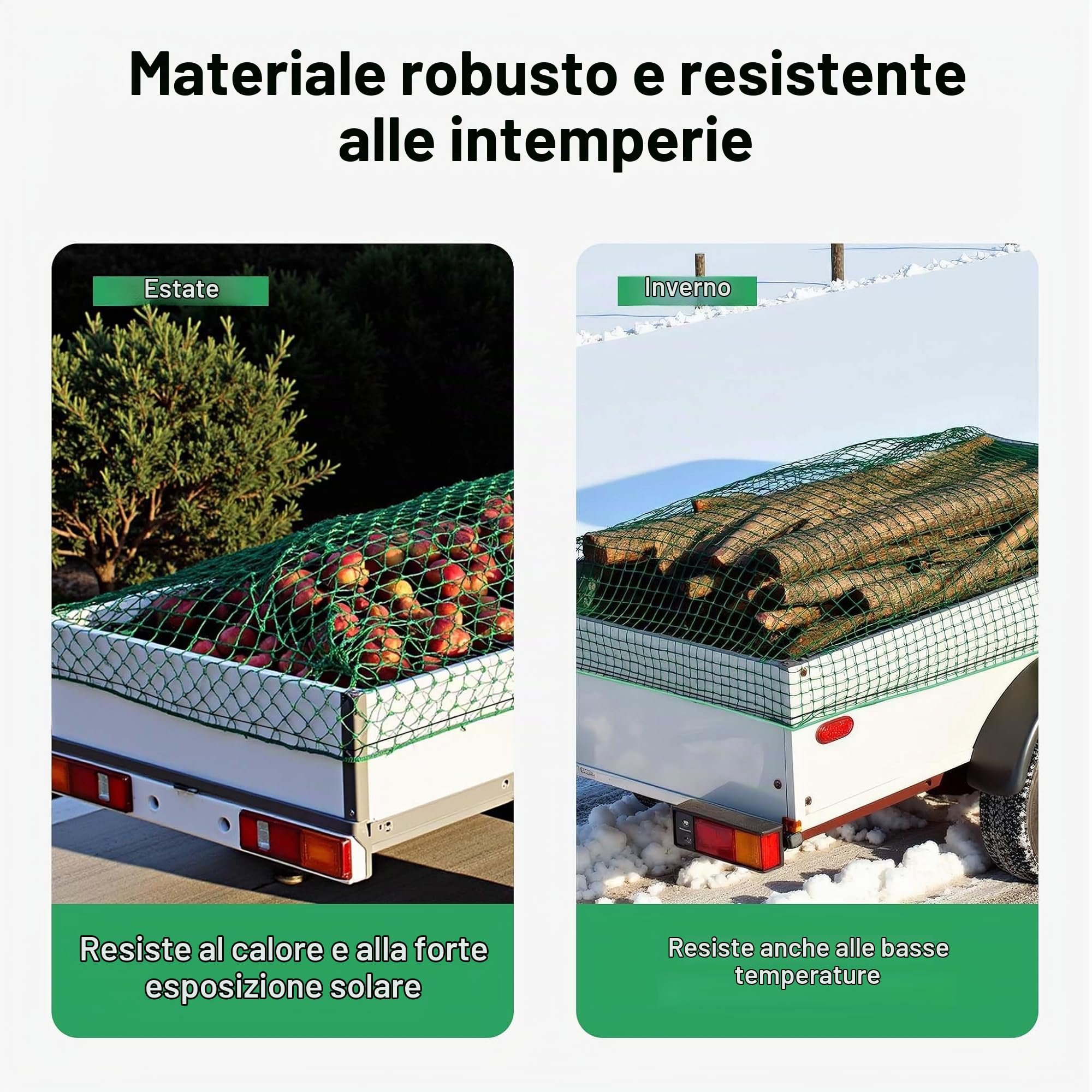 Wiltec Rete Ferma Carico 3x6 m Maglia 45 mm Elastica