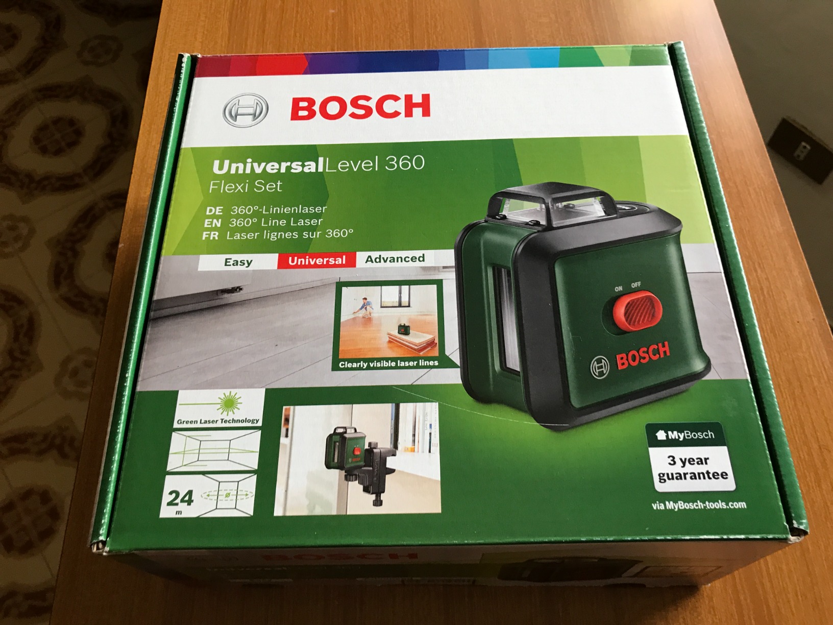 Bosch UniversalLevel 360 Livella Laser Verde Morsetto Treppiede