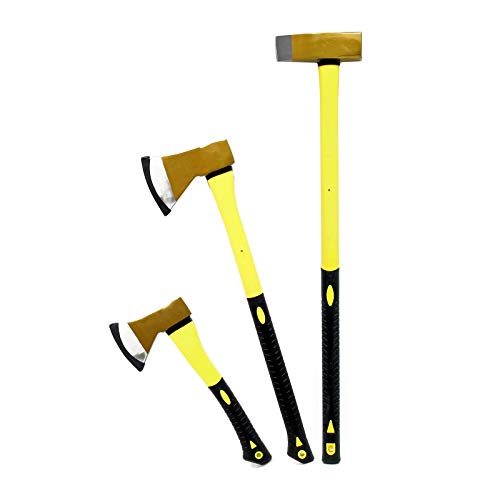 Wiltec Set 3 mazze spaccalegna acciaio carbonio 3 pezzi