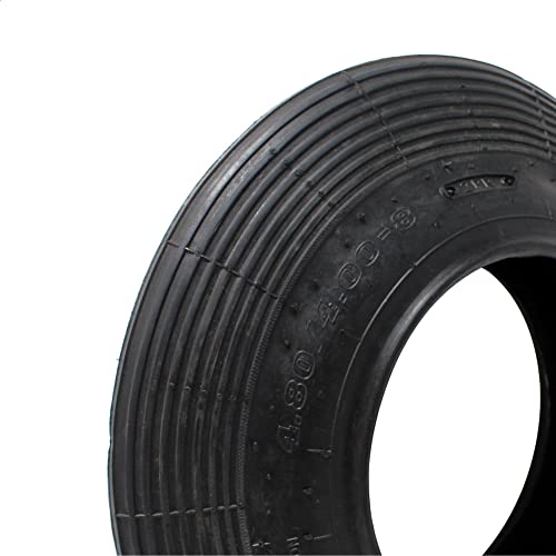 Wiltec Copertoni Ruota Carriola 3.50-8 130 kg Set 2 Pezzi Pneumatici