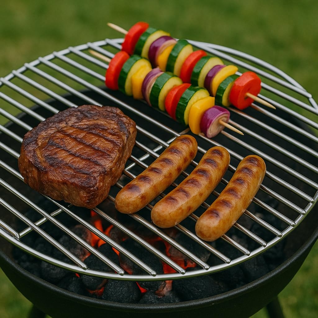 Wiltec Griglia Barbecue Rotonda Ø 44,5 cm Acciaio Inox