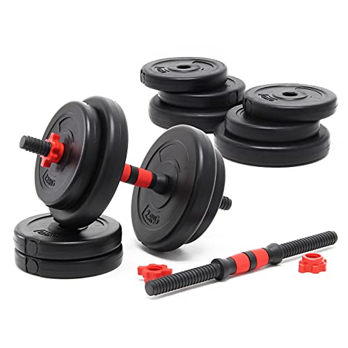 Luxtri set manubri componibili 20 kg 12 dischi cemento
