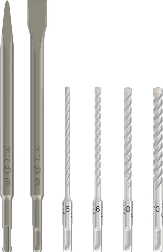 Bosch Professional SDS Plus-5 Set 6 Punte Scalpelli Cemento