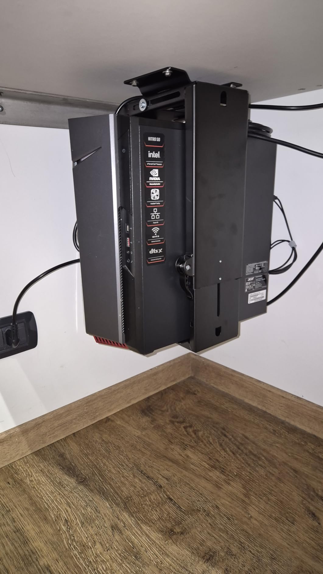 Wiltec Toboli Supporto PC Sotto Scrivania 10 kg Regolabile