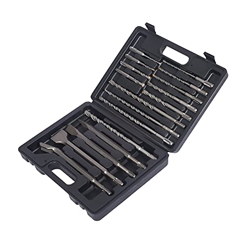 XPOtool Set Punte Scalpelli SDS-Plus 17 Pezzi Valigetta
