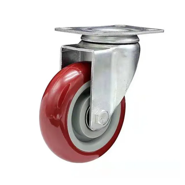 Bormann rotella PVC girevole rossa 75 mm 80 kg