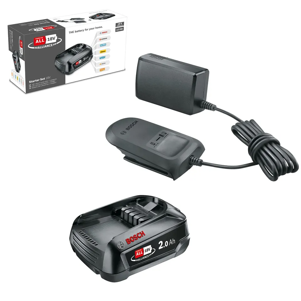 Bosch Starter Set Batteria 18V 2.5Ah + Caricabatteria AL 18V-20