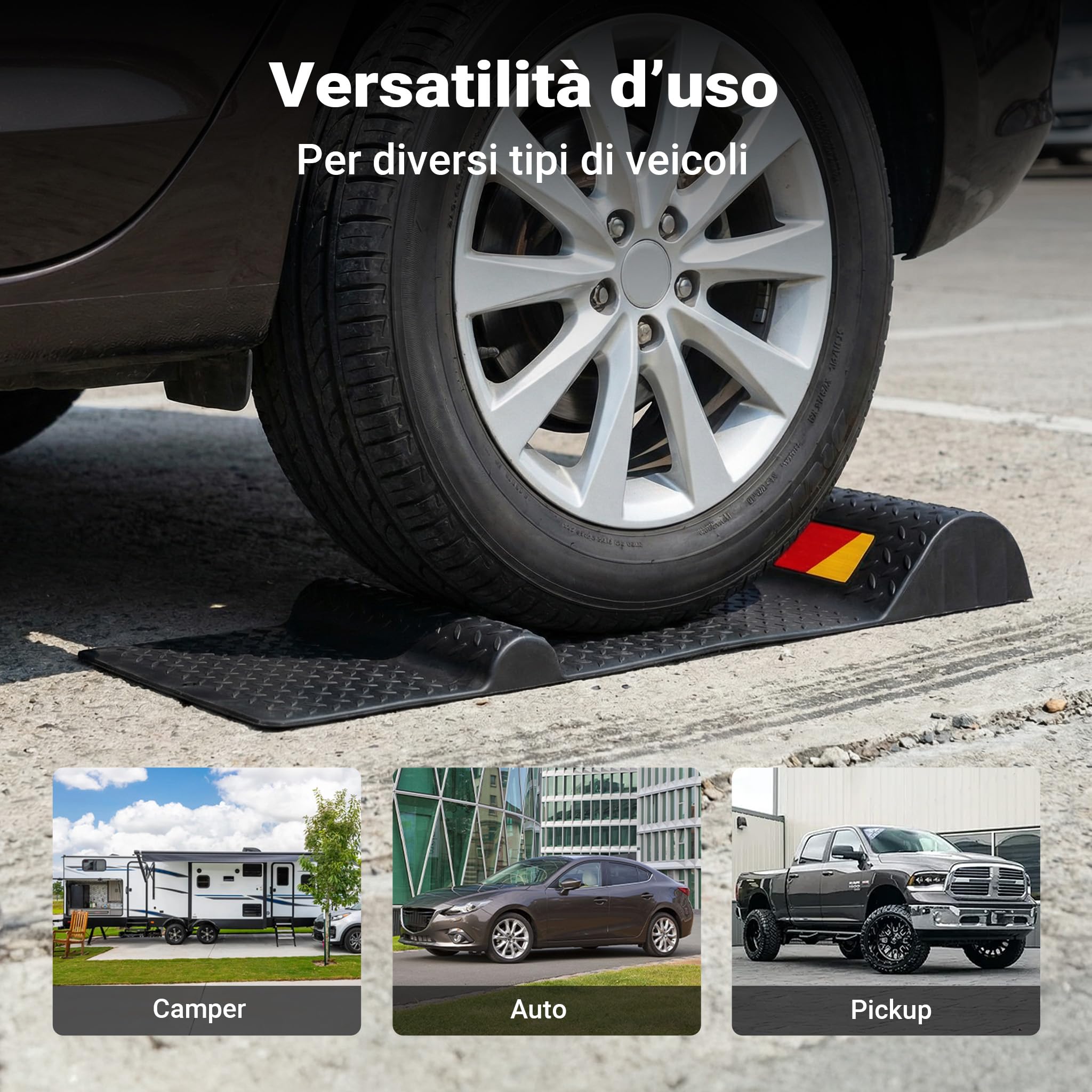 Wiltec Fermaruota Autoadesivo 52,8 cm 2 pezzi