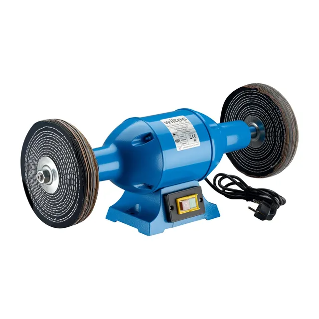 Wiltec Lucidatrice 750W doppia dischi 200 mm banco