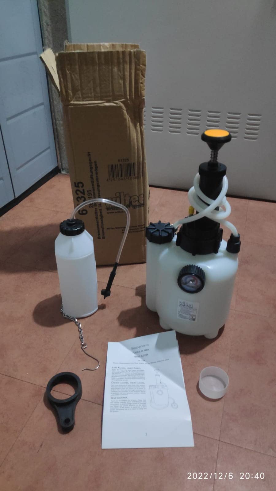 Wiltec Spurgafreni Pneumatico 3L Aspirazione 1L