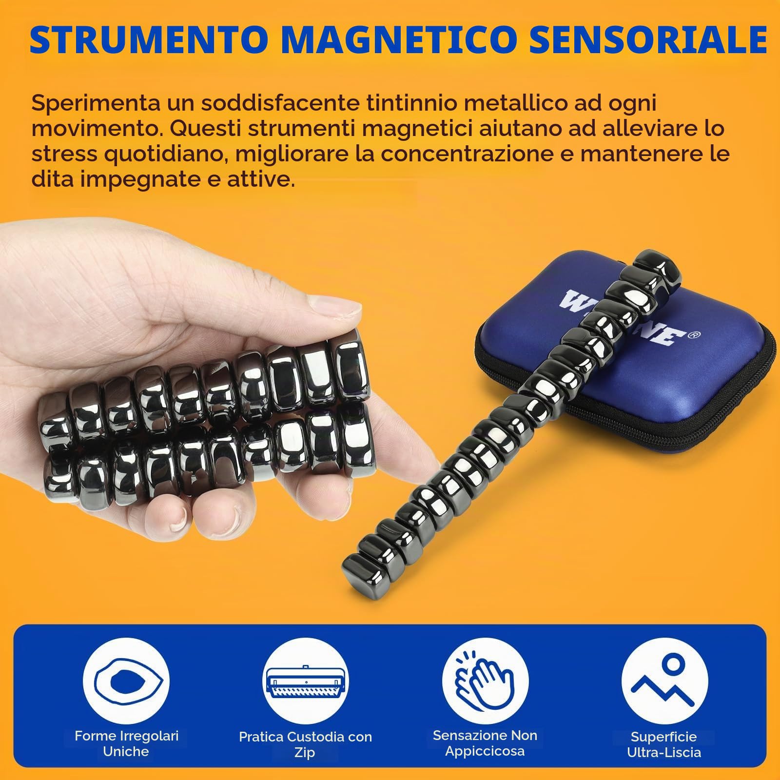 Wzone Magneti ematite calamite frigo 20 pezzi