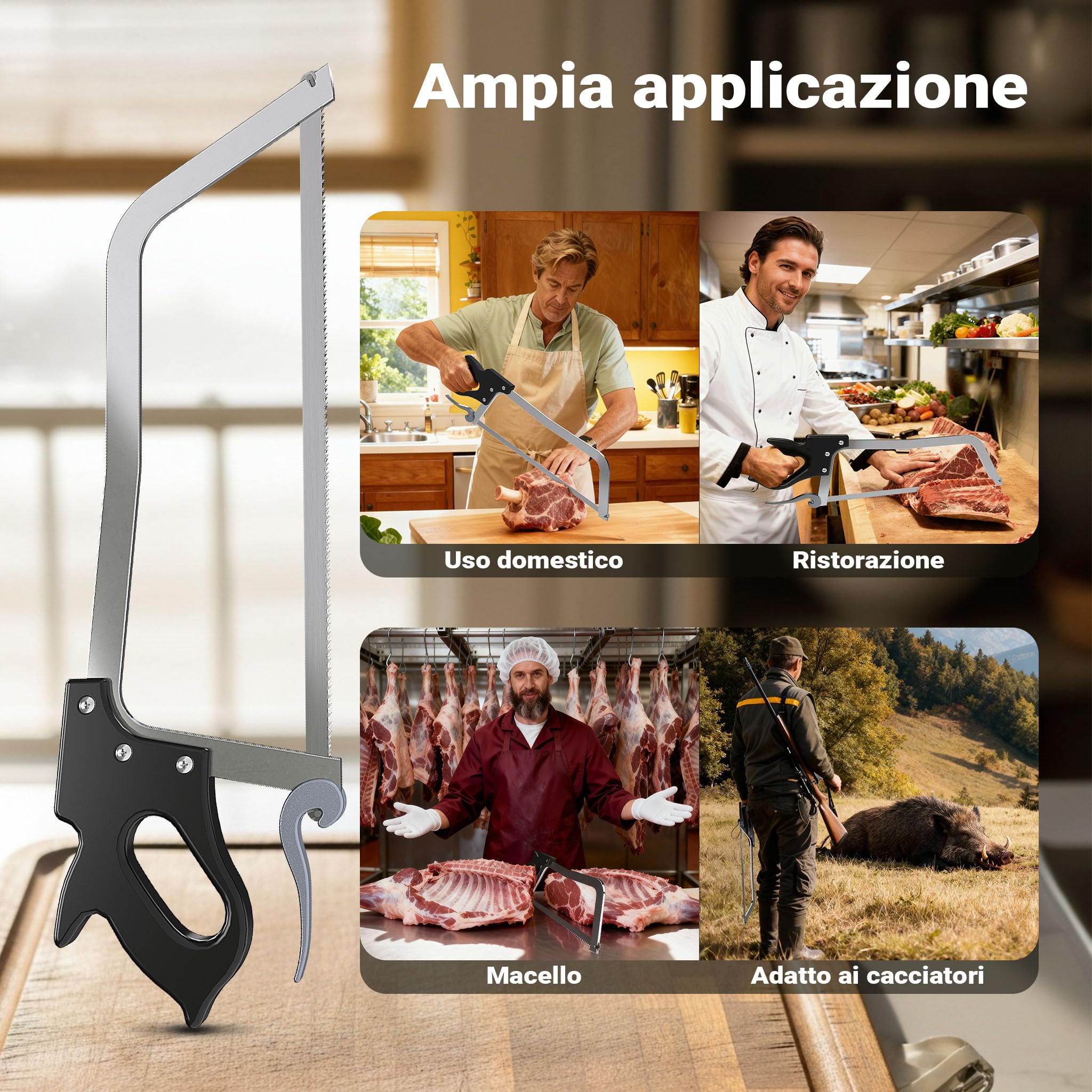 Wiltec Segaossa Manuale 66 cm Lama 46,5 cm Macellaio